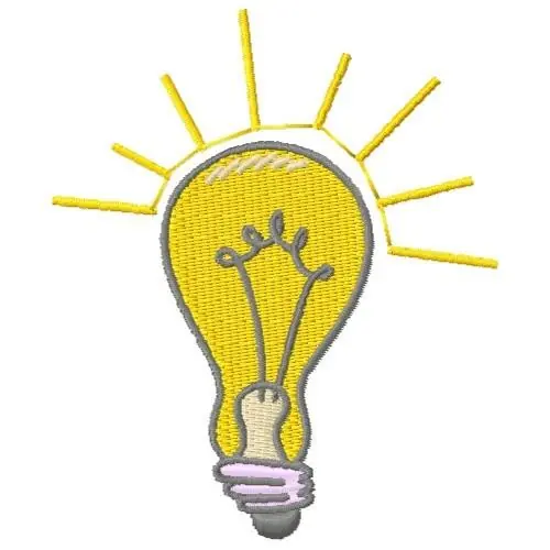 Lightbulb Embroidery Design Trusted Brand