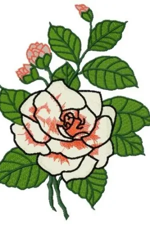Camellia Bloom Embroidery Design Today Only