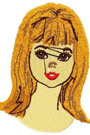 Buy Online Blonde Girl Embroidery Design