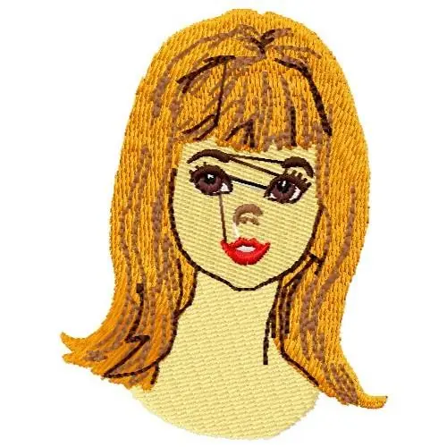 Buy Online Blonde Girl Embroidery Design
