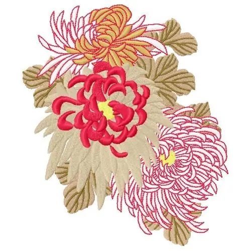 Editor’s Pick Chrysanthemumss Embroidery Design