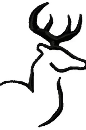 Budget Deer Head Outline Embroidery Design