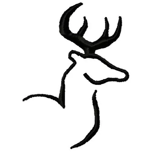Budget Deer Head Outline Embroidery Design
