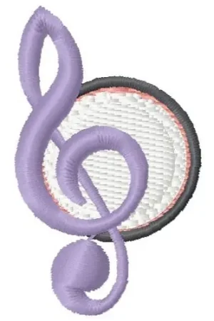 Cheap Treble Clef Symbol Embroidery Design