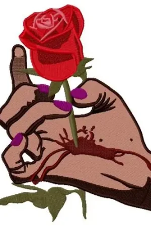 Beauty & Pain Embroidery Design Secure Checkout