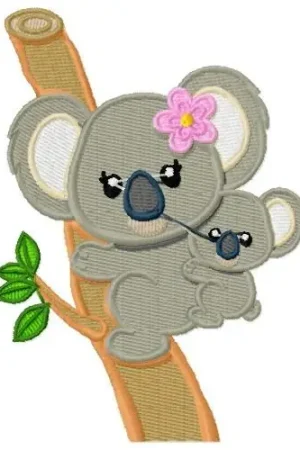 Adorable Koalas Embroidery Design Limited Offer
