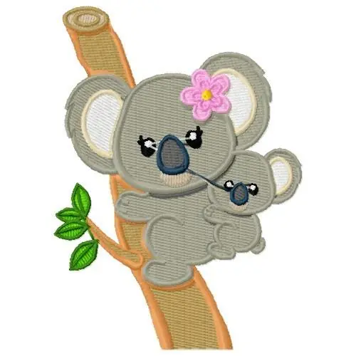 Adorable Koalas Embroidery Design Limited Offer