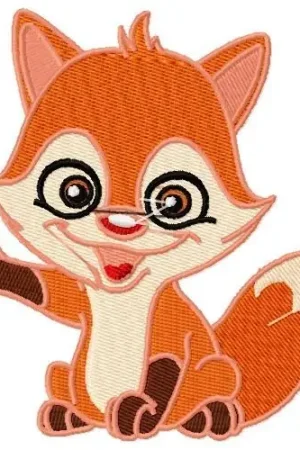 Big Sale Adorable Fox Embroidery Design