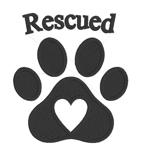 Discount Rescued Paw Print Embroidery Design
