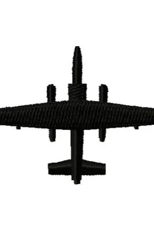 Airplane Sihouette Embroidery Design No Minimum Order