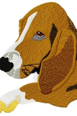 Beagle Embroidery Design Fast Shipping