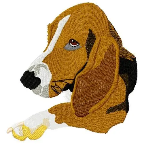 Beagle Embroidery Design Fast Shipping