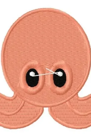 Brand New Kawaii Octopus Embroidery Design