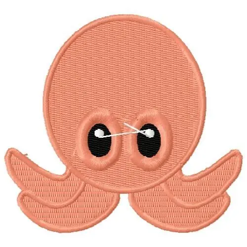 Brand New Kawaii Octopus Embroidery Design