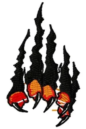 Crafted Ripping Claw Embroidery Design
