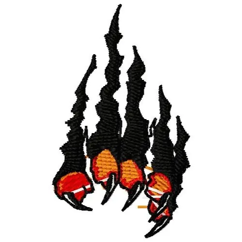 Crafted Ripping Claw Embroidery Design