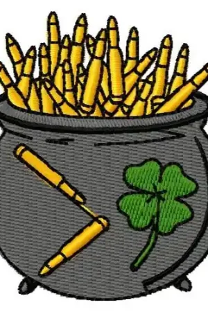 Best Choice Lucky Cauldron Filled With Ammo Embroidery Design