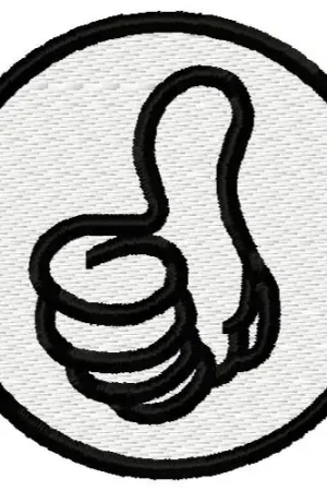 Cartoon Thumbs Up Embroidery Design Affordable