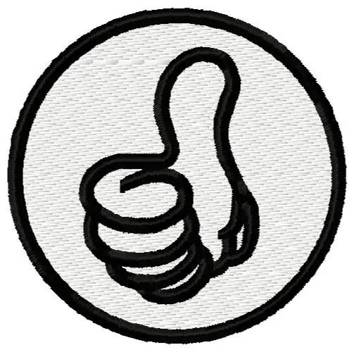 Cartoon Thumbs Up Embroidery Design Affordable