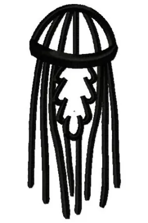Budget Jellyfish Outline Embroidery Design