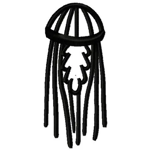 Budget Jellyfish Outline Embroidery Design