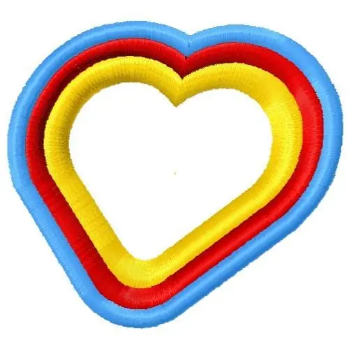 Cartoon Hearts Embroidery Design Direct From Manufacturer