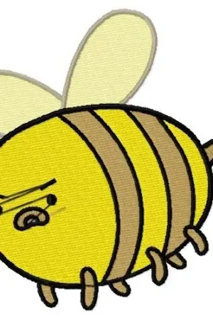 Angry Bumblebee Embroidery Design Trending