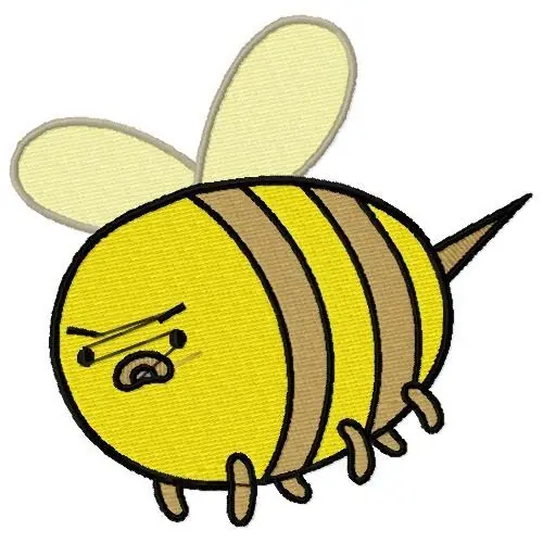 Angry Bumblebee Embroidery Design Trending