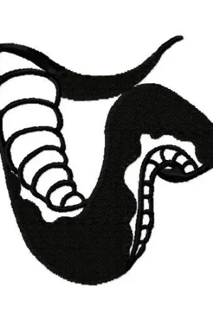 Bargain Viper Center Outline Embroidery Design