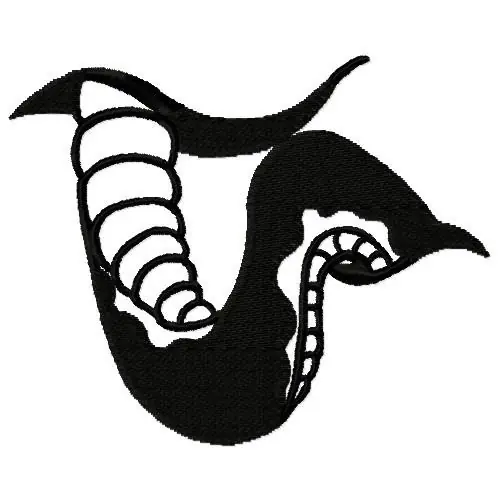 Bargain Viper Center Outline Embroidery Design