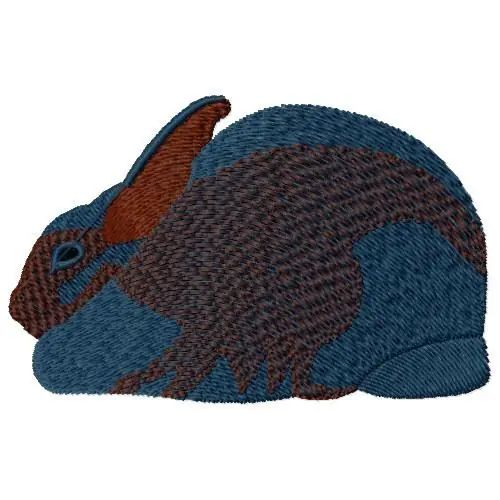 Blue Rabbit Embroidery Design Seasonal Sale