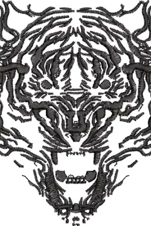Buy Today Fierce Tiger Embroidery Design
