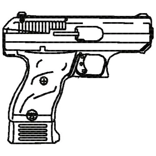 Don’t Miss Out Handgun Outline Embroidery Design