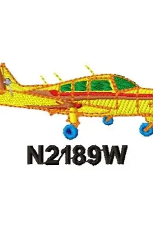 Crafted Cesna Plane Embroidery Design