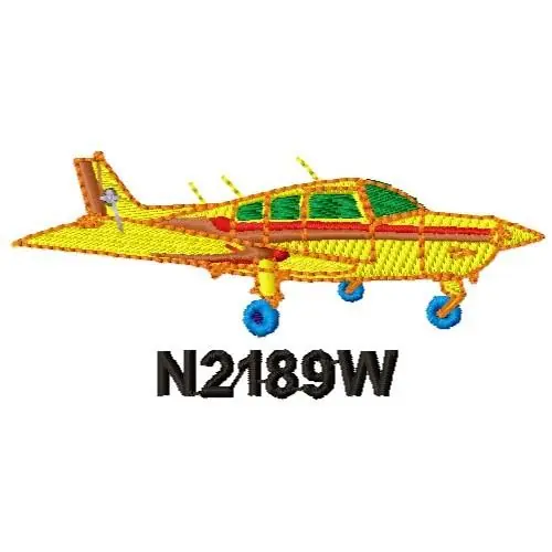 Crafted Cesna Plane Embroidery Design