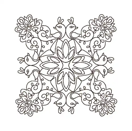 Colorful Quilt Block Embroidery Design Last Chance