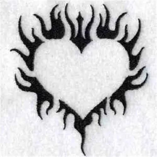Money Back Guarantee Tribal Heart Embroidery Design