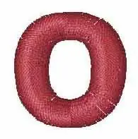 Alphabet O Embroidery Design Worldwide Shipping