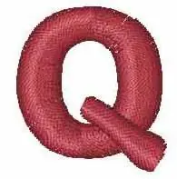 Alpahbet Q Embroidery Design Order Now
