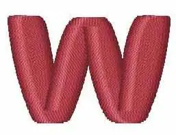 Free Shipping Alphabet W Embroidery Design