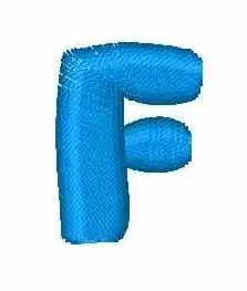 Puzzle Letter F Embroidery Design Express Delivery