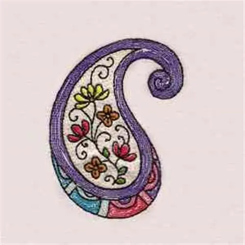 Floral Paisley Embroidery Design Direct From Factory
