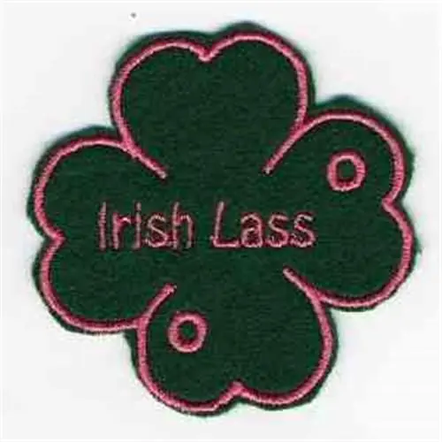 Money Back Guarantee Irish Lass Embroidery Design