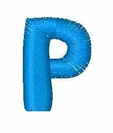 Puzzle Letter P Embroidery Design Genuine