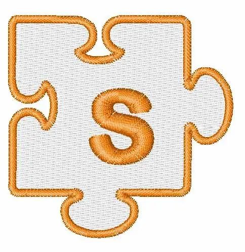 Popular Puzzle Piece Outline S Embroidery Design