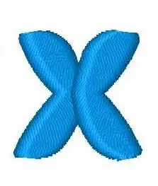 Puzzle Letter X Embroidery Design Save Now