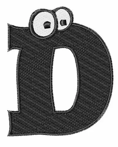 Budget I See You Alphabet D Embroidery Design