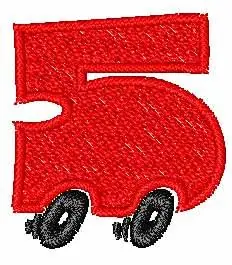 Car Alphabet 5 Embroidery Design Popular