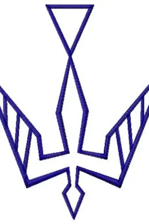 Crafted Tribal Bird Outline Embroidery Design