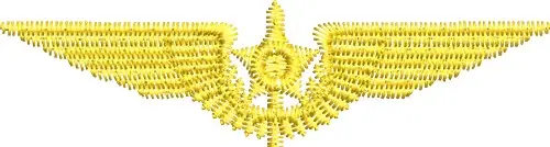 Air Force Wings Insignia Embroidery Design Popular